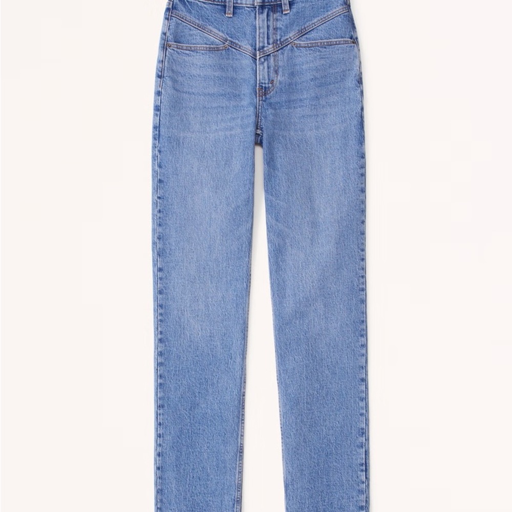 Abercrombie Ultra High Rise 90s Straight Jean Medium With Front Yoke